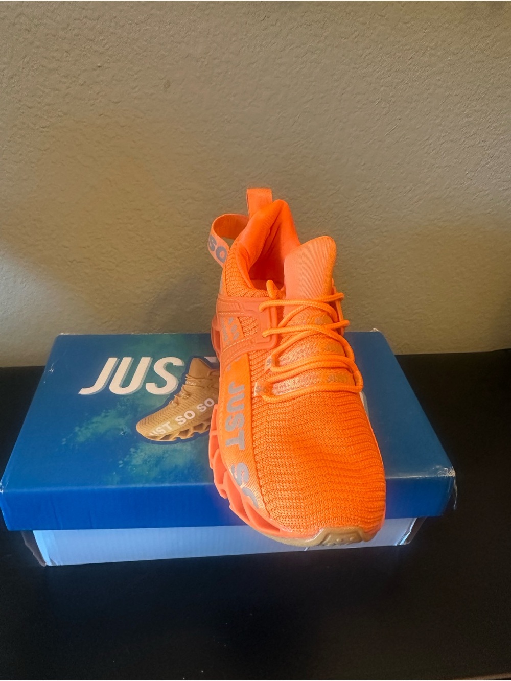 Women's Breathable Orange Athletic Sneakers - JUST SO